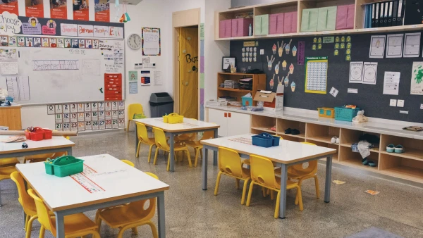 empty chengdu international school early childhood center classroom